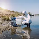 estudiantes revisando la innovación de procesos de lavado de aguas grises