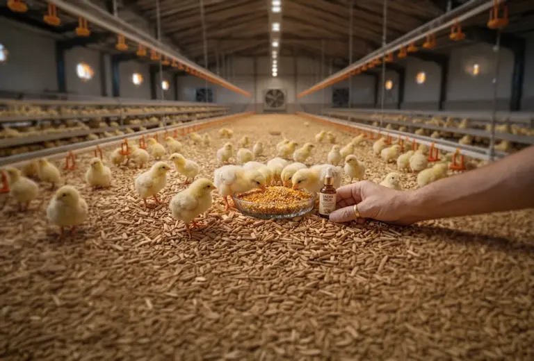 Pollos de engorde: alimento con omega 3 y 6 de aceite de sacha inchi